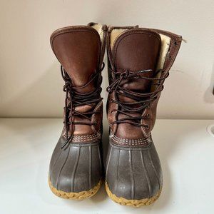 LL Bean Bean Boots Sherpa Women's 8 Made in USA